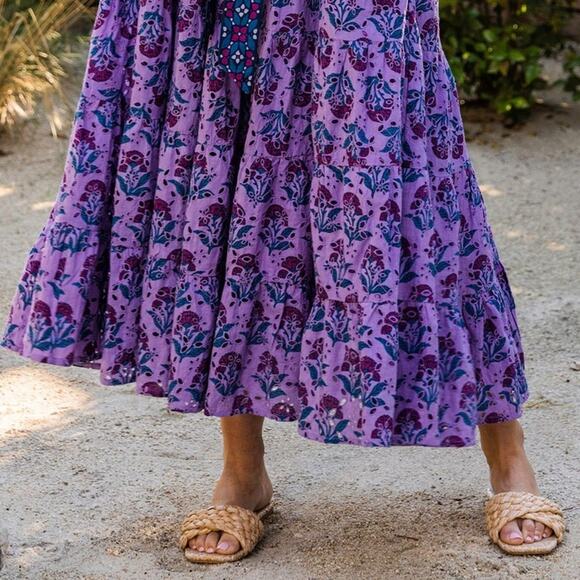 Printfresh Countryside Drives To and From Eyelet Dress Lavender Fields Small New - Picture 5 of 16